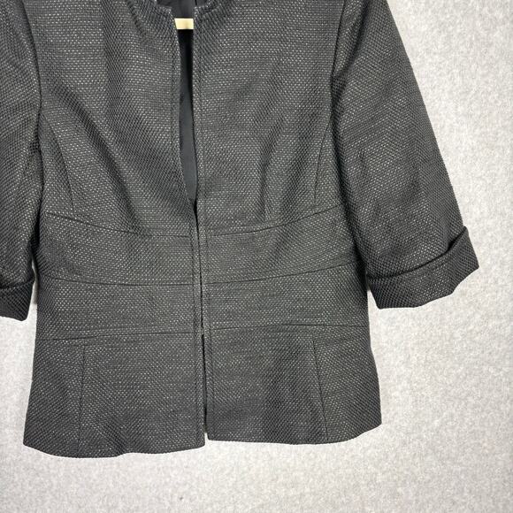 Anne Klein Black Textured Blazer - Picture 3 of 11